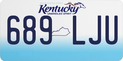 KY license plate 689LJU