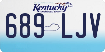 KY license plate 689LJV