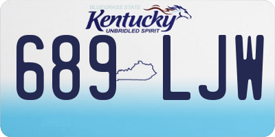 KY license plate 689LJW