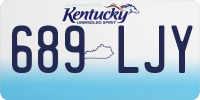 KY license plate 689LJY