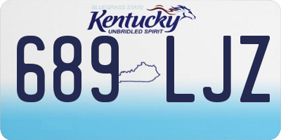 KY license plate 689LJZ