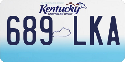 KY license plate 689LKA