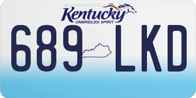 KY license plate 689LKD