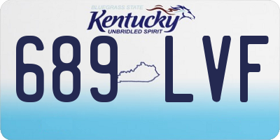 KY license plate 689LVF