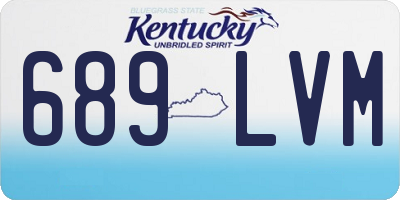 KY license plate 689LVM