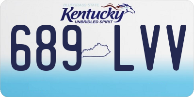 KY license plate 689LVV