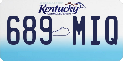 KY license plate 689MIQ