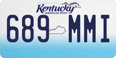 KY license plate 689MMI