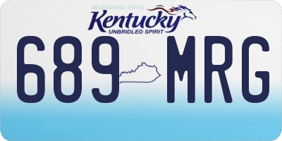 KY license plate 689MRG