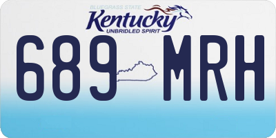 KY license plate 689MRH