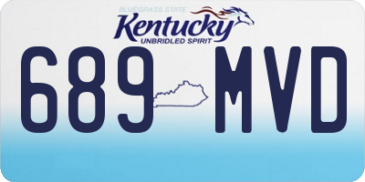KY license plate 689MVD