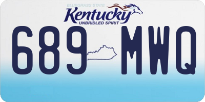 KY license plate 689MWQ
