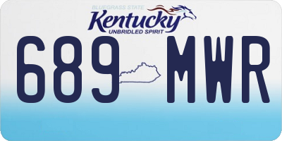 KY license plate 689MWR