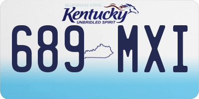 KY license plate 689MXI