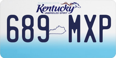 KY license plate 689MXP