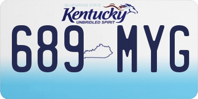 KY license plate 689MYG