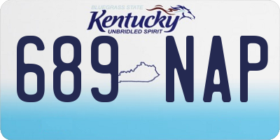 KY license plate 689NAP