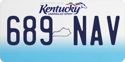 KY license plate 689NAV