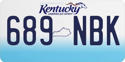 KY license plate 689NBK