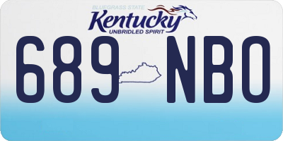 KY license plate 689NBO