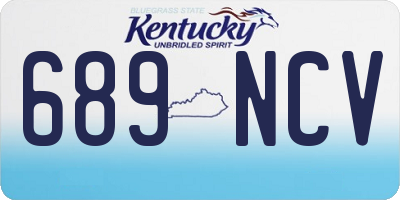 KY license plate 689NCV