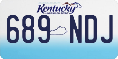 KY license plate 689NDJ