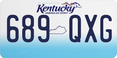 KY license plate 689QXG