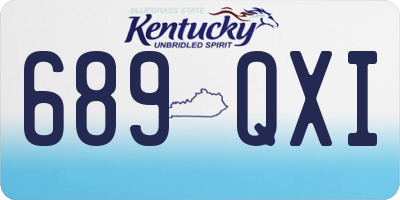 KY license plate 689QXI