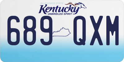 KY license plate 689QXM