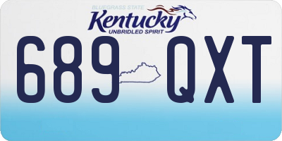 KY license plate 689QXT