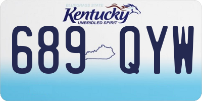 KY license plate 689QYW