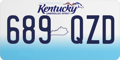 KY license plate 689QZD