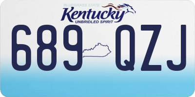 KY license plate 689QZJ