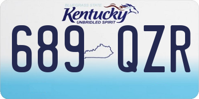 KY license plate 689QZR