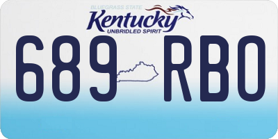 KY license plate 689RBO