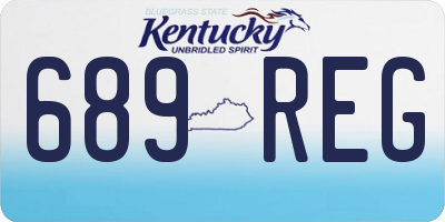 KY license plate 689REG