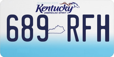 KY license plate 689RFH