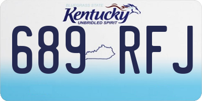 KY license plate 689RFJ