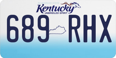 KY license plate 689RHX