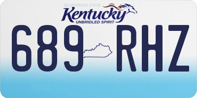 KY license plate 689RHZ