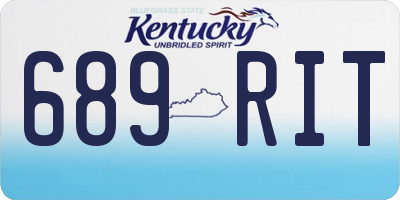KY license plate 689RIT