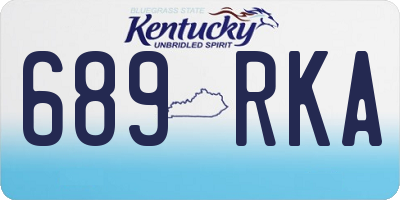 KY license plate 689RKA