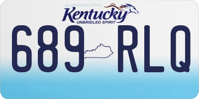 KY license plate 689RLQ