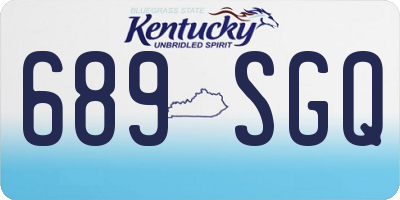 KY license plate 689SGQ