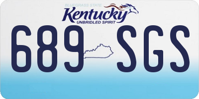 KY license plate 689SGS