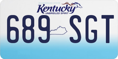 KY license plate 689SGT