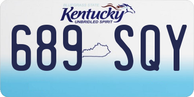 KY license plate 689SQY