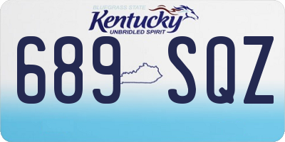 KY license plate 689SQZ