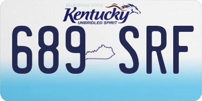 KY license plate 689SRF