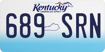 KY license plate 689SRN